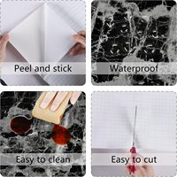 Papel Tapiz de Mármol 3D Brillante, Adhesivo Impermeable para Paredes, Azulejos, Gabinetes, Película Autoadhesiva en Rollo