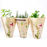 Manchon en papier kraft pour plantes en pot d'herbes fraîches de fleurs coupées fraîches