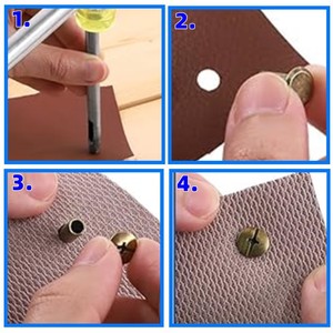 Boulon à vis cruciforme mère et enfant Rivet plat à emboîtement pour cuir pour vêtements vêtements sacs chaussures boîtes - Product Image 6