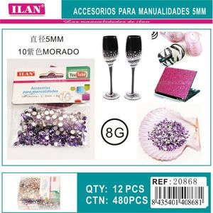 Strass Ilan 5 mm viola per artigianato e decorazioni - Product Image 1