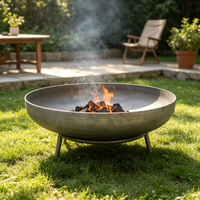 Brasero rond en acier de 28 pouces pour brûler du bois, nouvelle arrivée, brasero de chauffage pour jardin extérieur