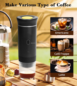 Mini máquina de café expreso portátil de 12V, máquina de cápsulas para coche, <span class=keywords><strong>cafetera</strong></span> de viaje autocalentable para café <span class=keywords><strong>molido</strong></span> <span class=keywords><strong>y</strong></span> cápsula NS - Product Image 2