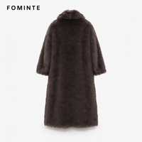Manteau long en fausse fourrure pour homme, coupe ample, tendance, vêtement de mode, vêtement d'extérieur chaud et luxueux, veste décontractée