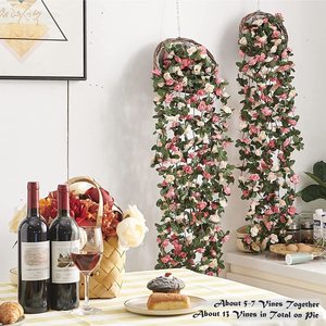 Xinsheng Artificial Rose Vines Silk Flower <b>Wedding</b> Decoration Outdoor Home <b>Arch</b> Props 10ft Long Handmade - Product Image 3