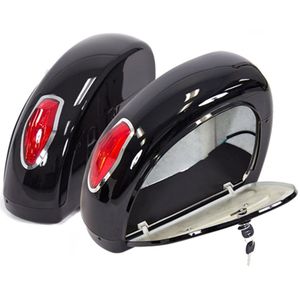 Alforja Negra con Luz Trasera para <span class=keywords><strong>Honda</strong></span> <span class=keywords><strong>Shadow</strong></span> 600 <span class=keywords><strong>750</strong></span> VLX Valkyrie <span class=keywords><strong>VT</strong></span> F VTX LN - Product Image 4
