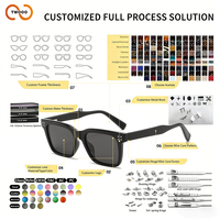 TWOOO T1784 Lunettes de soleil polarisées carrées personnalisées avec logo, style rétro polyvalent, mode unisexe, vente en gros d'usine