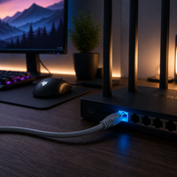 Kabel Ethernet Tembaga Murni Generasi Ketiga Terlaris Lintas Negara dengan Konektor RJ45 untuk Koneksi Router