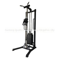 Appareil de musculation multifonctionnel pour usage commercial et domestique, avec poulie haute et poulie basse pour exercices de musculation des bras et des épaules