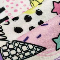 Couverture molletonnée pour bébés, tissu personnalisé, imprimé, dessin animé, très doux