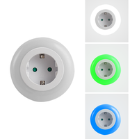Nouvelle veilleuse LED créative à brancher avec capteur intelligent, prise murale moderne blanche pour salon et bureau