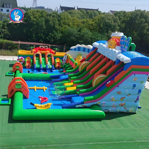 Thương mại khổng lồ ngoài trời lớn <span class=keywords><strong>Inflatable</strong></span> sân chơi Combo trở ngại khóa học Bouncer trượt nước vui vẻ thành phố lâu đài nước - Product Image 4