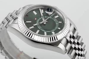 Montre de luxe de qualité supérieure, étanche, mécanique, 42 mm, mouvement ETA 2824 de l'usine ZF, 32.69.34, acier 904L, multifonction, verte - Product Image 5