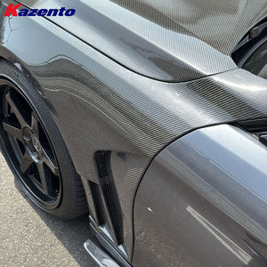 BMW 13-20年式 4シリーズ F32 F33 F36用 カーボンファイバー KZスタイル フロント ベント付き 冷却フェンダー ペア 車体キット - Product Image 5