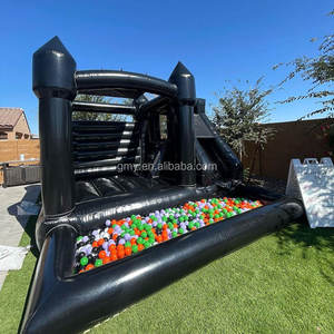 GMY gonfiabili gonfiabile <span class=keywords><strong>nero</strong></span> casa di rimbalzo con scivolo Infantiles Infantiles <span class=keywords><strong>castello</strong></span> gonfiabile con la sfera Pit per i bambini <span class=keywords><strong>del</strong></span> partito - Product Image 3