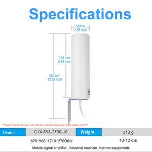 Antenas Poynting de Alta Ganancia 10-12 <span class=keywords><strong>DBI</strong></span> 2G 3G 4G 5G LTE WiFi Banda Ancha Móvil para Conector RG174 Cable Cilíndrico Omnidireccional - Product Image 5