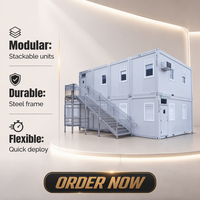 Maisons conteneurs préfabriquées portables en acier 20 pieds 40 pieds, maisons mobiles pliables, étanches, avec salon, école, salle de bain et entrée