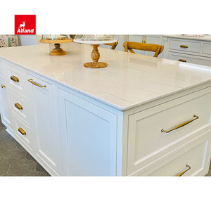 Fabriqué en Chine à bas prix en bois de caoutchouc peint blanc pur poignées en laiton brossé tablier de ferme évier armoires de cuisine - Product Image 3