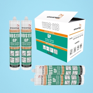 Chine usine en gros <span class=keywords><strong>WOS</strong></span> 118 universel 300ml clair étanche acétique GP Silicone mastic Construction à usage général - Product Image 3