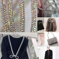 Cordon en coton à paillettes et strass, 6 rangées, tube rond, anti-déchirure, pour lacets, garnitures, chaînes flexibles de qualité militaire