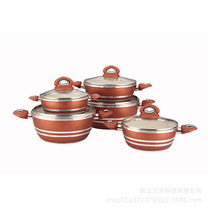 OEM Maifan Stone Non-Stick <b>Cookware</b> <b>Set</b> Aluminum Minimalist Export Ready Oven Safe - Product Image 3