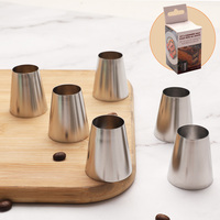 Kit de 6 grandes douilles à pâtisserie Easy Clean en acier inoxydable, écologiques, pour la décoration de gâteaux et glaçages, avec poches à douille, pour la maison