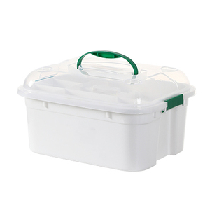 Stackable plastic storage box medicine chest double layer