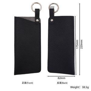 Eyeglass <b>Case</b> Faux Leather Soft Holder Pocket <b>Cases</b> Slim Travel Pouch Portable <b>Glasses</b> Bag With Keyring Sunglasses Storage Bag - Product Image 4