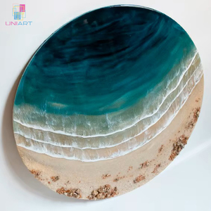 UNIART mirabile Design appesa a parete decorare spiaggia 3D parete resina fluido pittura di arte decorazione per ufficio camera decorare pezzo - Product Image 5