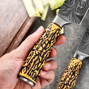 Tốt Nhất Sang Trọng Nấu Ăn Dao Thiết Lập Với ABS Xử Lý Thép Không Gỉ Đầu Bếp Butcher Boning Santoku Cắt Dao - Product Image 4