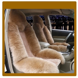Court avec long laine fourrure de mouton <span class=keywords><strong>couverture</strong></span> de siège de voiture - Product Image 5