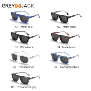 Lunettes de soleil Grey Jack, monture TR90, verres TAC, UV400, charnières à ressort, unisexe, bleu - Product Image 3