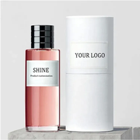 Flacon de parfum rond unique de luxe rechargeable de 30 ml, 50 ml, 100 ml avec logo personnalisé, boîte et bouchon magnétique