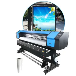 Mesin Printer Format Besar Eco Solvent 1.3M/1.6M/1.8M/2.5M/3.2M Ecosolvent Banner Poster Printer Format Besar Luar Ruangan