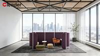 Cabine de bureau exécutive professionnelle en tissu, insonorisée, à dossier haut, pour espace de travail collaboratif et intimité