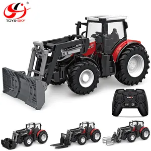 Grosir Mainan Traktor Pertanian Remote Control Mini 1/24 2.4G 6CH Truk Pertanian RC untuk Anak-anak Mainan Lainnya Traktor Penabur Petani