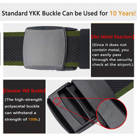 Ceintures élastiques imperméables durables pour hommes, ceintures en toile extensible avec boucle en plastique durable, pour le travail, les voyages, les sports