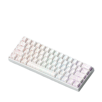 Clavier mécanique filaire USB-C LEAVEN K61, touches PBT noires, éclairage RGB, clavier de jeu pour PC, touches interchangeables à chaud
