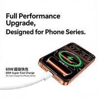 Câble de charge USB-C tressé rond 60W PD à charge rapide, connecteur plus sûr que les câbles en silicone pour iPhone 17, ordinateurs portables et tablettes