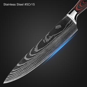 Professional Japanese High Carbon Steel 5Cr15mov Blade. Ergonomic comfort <strong>Woden</strong> Handle Set Knife <strong>Kitchen</strong> - Product Image 3
