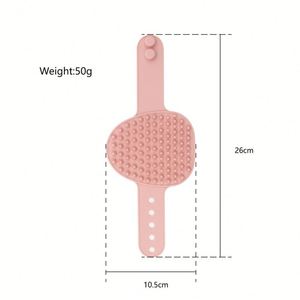 Venta al por mayor mascota de silicona masaje peine de silicona perro gato mascota aseo ducha pelo cepillo de baño - Product Image 5
