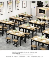Ensemble table et chaises de salle à manger pour restaurant, cantine, snack-bar - 2 à 4 personnes, plateau rectangulaire, tabourets