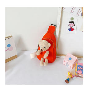 Tas bahu selempang anak perempuan, tas selempang dada beruang mewah kecil untuk anak perempuan - Product Image 6