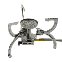 Réchaud de poche portable d'extérieur pour le camping, la préparation du thé et la cuisson de l'eau, réchaud à gaz plat économe en énergie