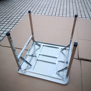 Gấp thép không gỉ vuông bàn ăn nhẹ di động thiết kế bảng cho trong nhà/ngoài trời nghiên cứu dã ngoại bán hàng tự động sử dụng gian hàng - Product Image 3