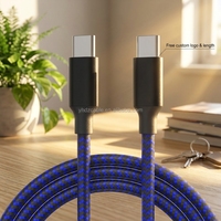 Cable USB C a USB C de 1M 2M 3M 60W, Cable de Carga Rápida con Trenzado de Nailon Tipo C para iPhone 17 16 15 iPad MacBook CarPlay