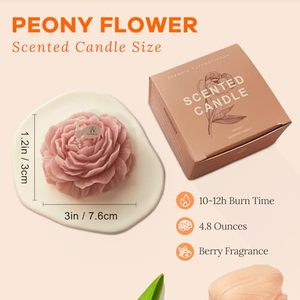 <span class=keywords><strong>Velas</strong></span> Aromáticas Perfumadas con Diseño Único en Forma de Peonía, Decoración Clásica para el Hogar, Recuerdo Romántico para el Día del Padre - Product Image 2