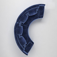 Sofá curvo moderno Sofá de sala de estar Sofá de diseño curvo de forma ovalada seccional Azul Real
