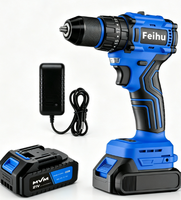 Perceuse sans fil au lithium 21V avec 2 batteries, 0-400/1400 tr/min, contrôle du couple 23+1 pour la réparation automobile et les projets de menuiserie