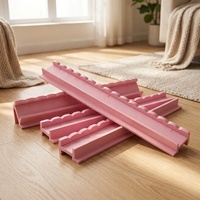 Supports de tuiles de mahjong en bois massif, poussoirs ondulés festonnés, lot de 4, personnalisables en couleur/taille/épaisseur/forme, coffret, Mahjong américain