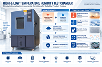 Chambre climatique à température et humidité variables, protection IP56, précision 1%, 220V/380V, idéale pour laboratoire
